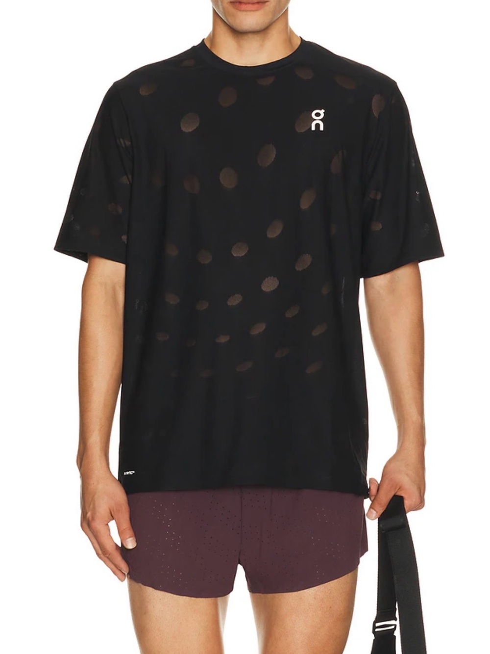 On Running Black Short-Sleeve Performance Tee (Zero-T Breathe) in Black
